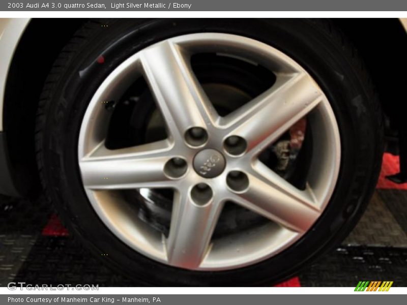 Light Silver Metallic / Ebony 2003 Audi A4 3.0 quattro Sedan