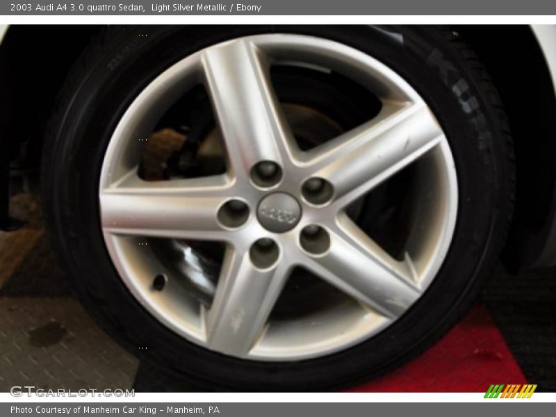 Light Silver Metallic / Ebony 2003 Audi A4 3.0 quattro Sedan