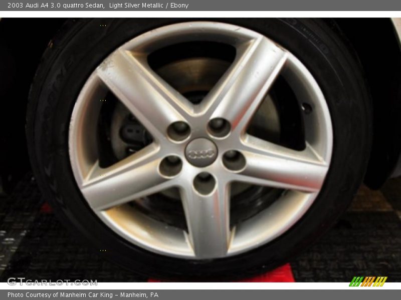 Light Silver Metallic / Ebony 2003 Audi A4 3.0 quattro Sedan