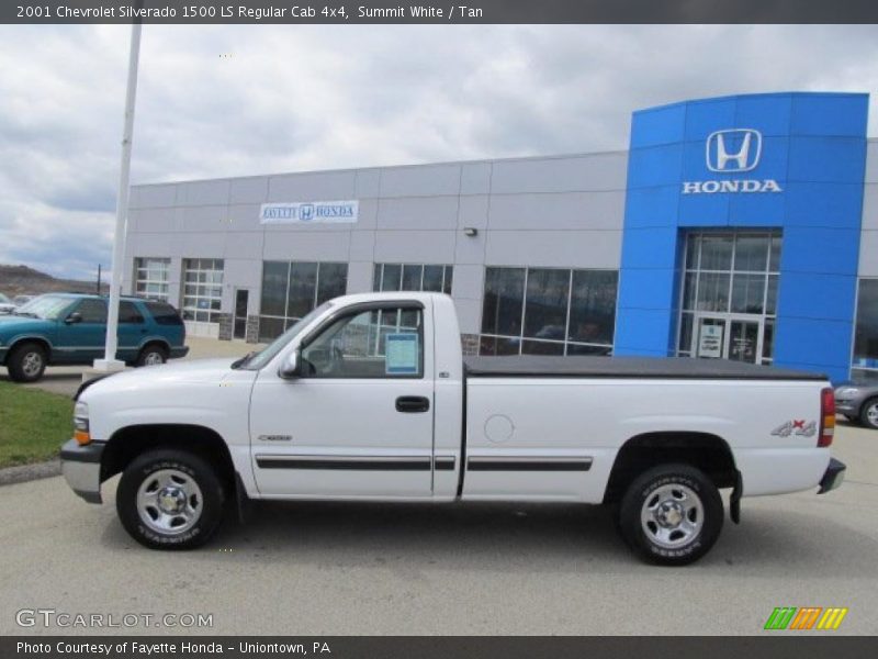 Summit White / Tan 2001 Chevrolet Silverado 1500 LS Regular Cab 4x4