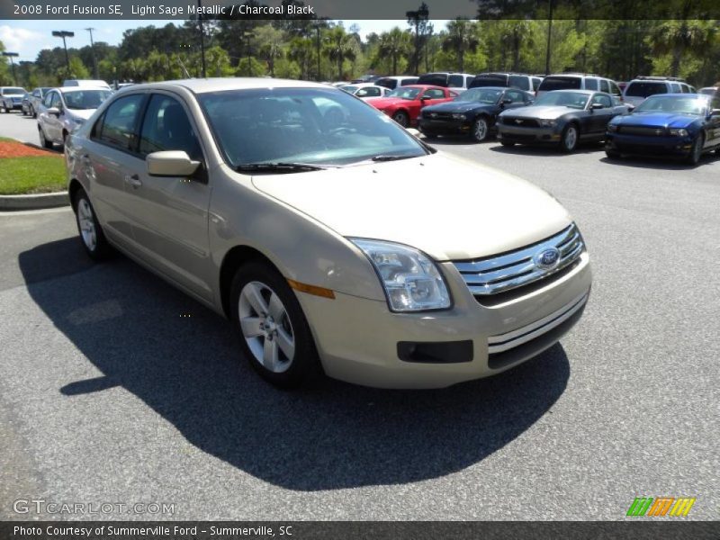 Light Sage Metallic / Charcoal Black 2008 Ford Fusion SE