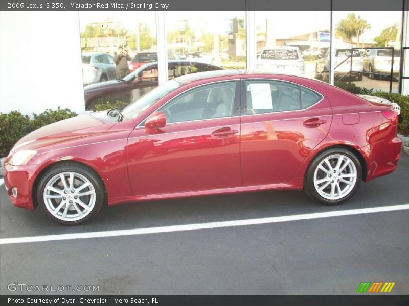 Matador Red Mica / Sterling Gray 2006 Lexus IS 350
