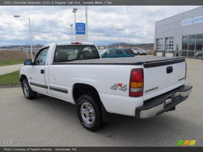 Summit White / Tan 2001 Chevrolet Silverado 1500 LS Regular Cab 4x4