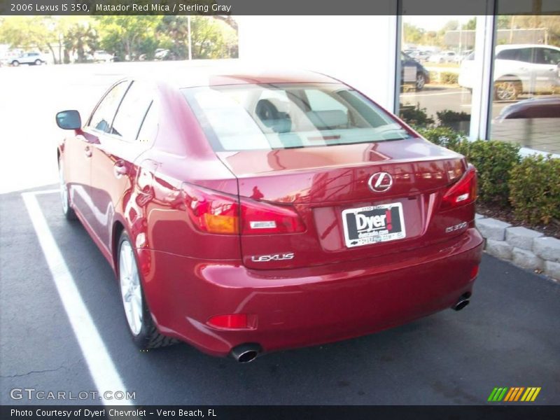 Matador Red Mica / Sterling Gray 2006 Lexus IS 350