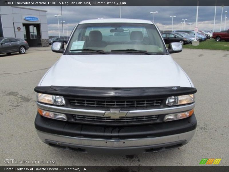 Summit White / Tan 2001 Chevrolet Silverado 1500 LS Regular Cab 4x4