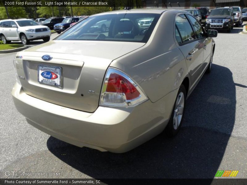 Light Sage Metallic / Charcoal Black 2008 Ford Fusion SE