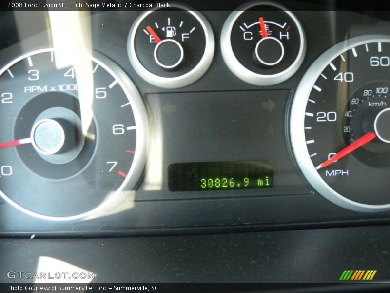 Light Sage Metallic / Charcoal Black 2008 Ford Fusion SE