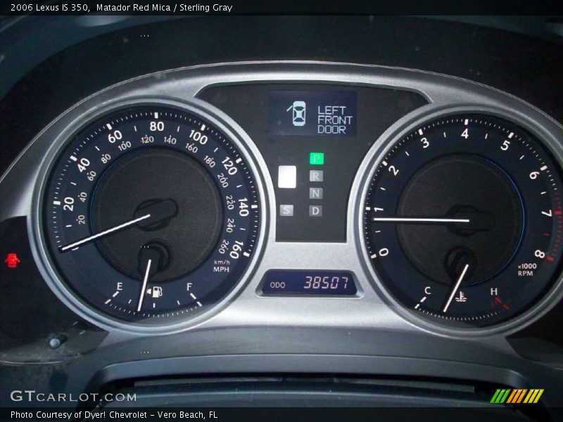 Matador Red Mica / Sterling Gray 2006 Lexus IS 350