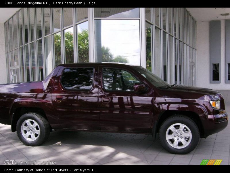 Dark Cherry Pearl / Beige 2008 Honda Ridgeline RTL