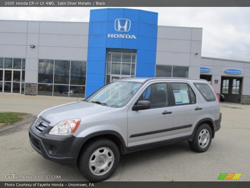 Satin Silver Metallic / Black 2005 Honda CR-V LX 4WD