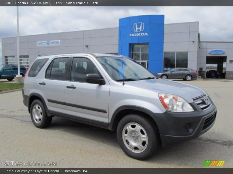 Satin Silver Metallic / Black 2005 Honda CR-V LX 4WD