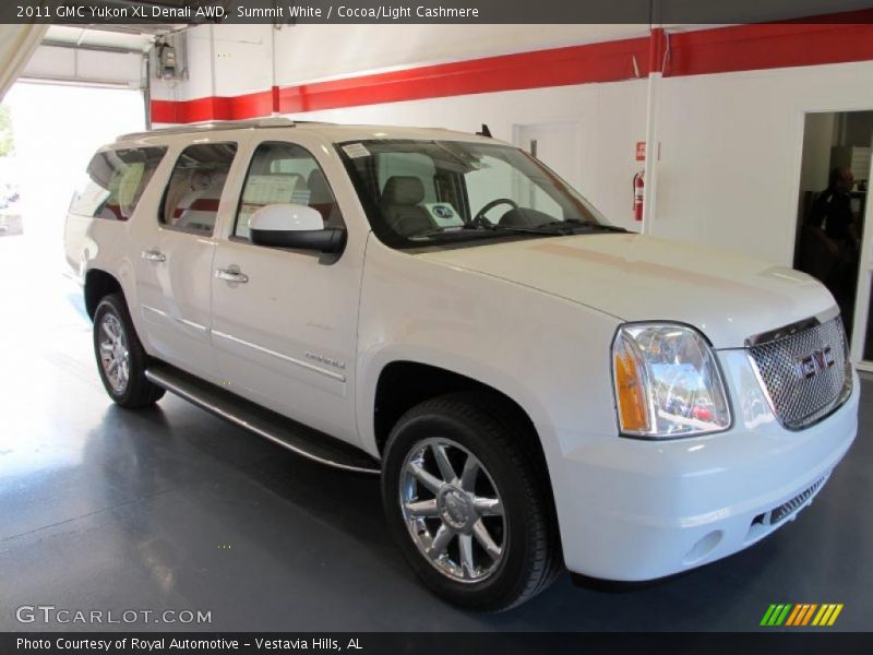 Summit White / Cocoa/Light Cashmere 2011 GMC Yukon XL Denali AWD