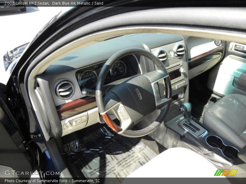 Dark Blue Ink Metallic / Sand 2008 Lincoln MKZ Sedan