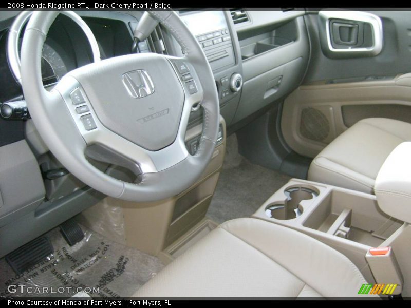 Dark Cherry Pearl / Beige 2008 Honda Ridgeline RTL
