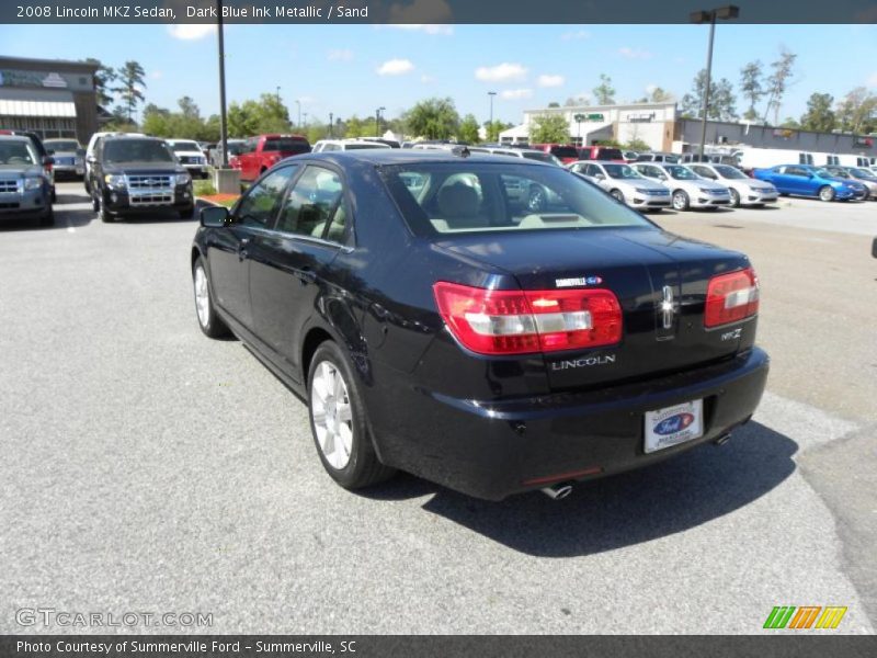 Dark Blue Ink Metallic / Sand 2008 Lincoln MKZ Sedan