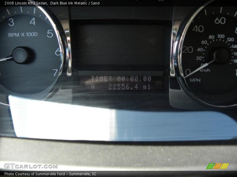 Dark Blue Ink Metallic / Sand 2008 Lincoln MKZ Sedan