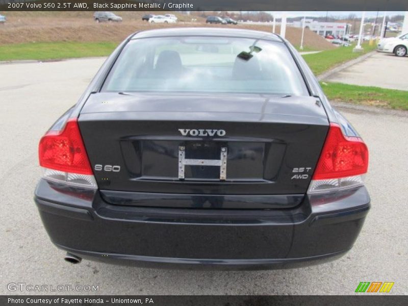 Black Sapphire Metallic / Graphite 2007 Volvo S60 2.5T AWD
