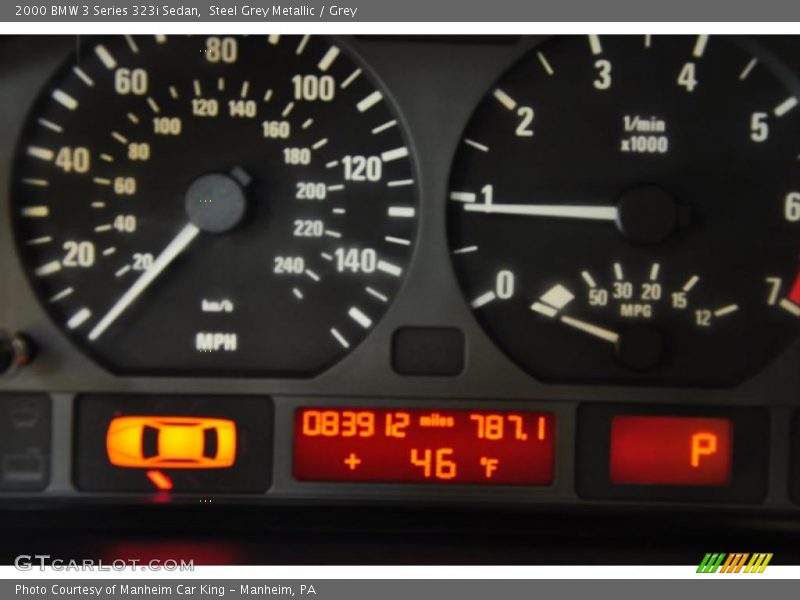 Steel Grey Metallic / Grey 2000 BMW 3 Series 323i Sedan