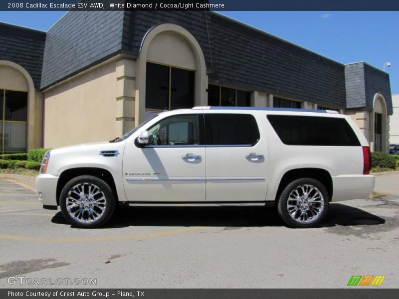 White Diamond / Cocoa/Light Cashmere 2008 Cadillac Escalade ESV AWD