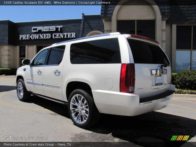 White Diamond / Cocoa/Light Cashmere 2008 Cadillac Escalade ESV AWD