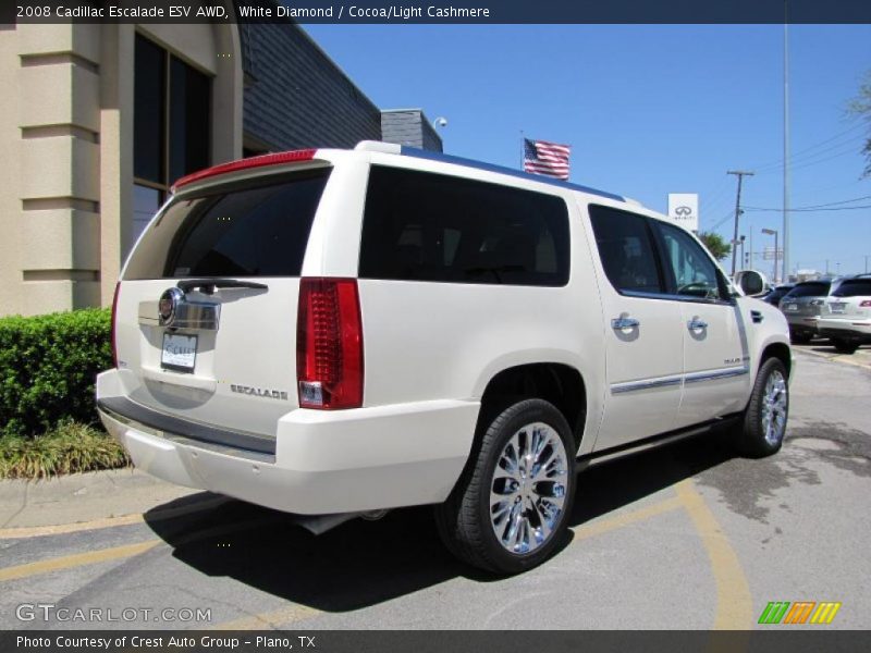 White Diamond / Cocoa/Light Cashmere 2008 Cadillac Escalade ESV AWD