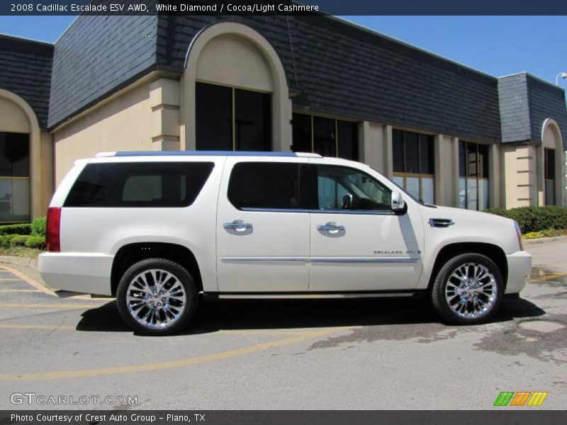 White Diamond / Cocoa/Light Cashmere 2008 Cadillac Escalade ESV AWD