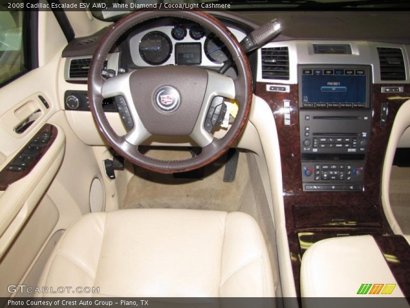 White Diamond / Cocoa/Light Cashmere 2008 Cadillac Escalade ESV AWD