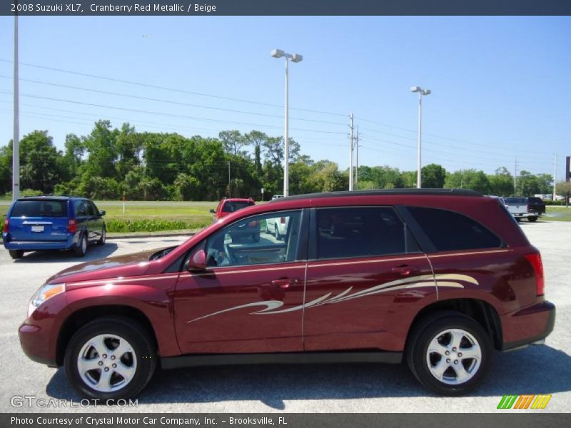 Cranberry Red Metallic / Beige 2008 Suzuki XL7