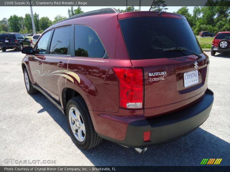 Cranberry Red Metallic / Beige 2008 Suzuki XL7