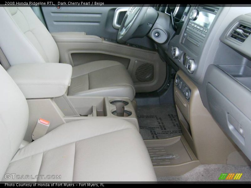 Dark Cherry Pearl / Beige 2008 Honda Ridgeline RTL