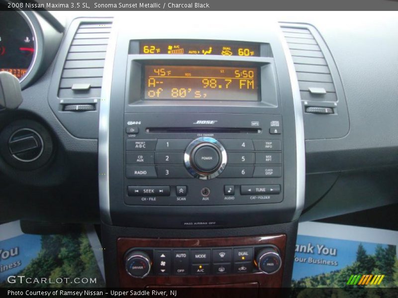 Sonoma Sunset Metallic / Charcoal Black 2008 Nissan Maxima 3.5 SL