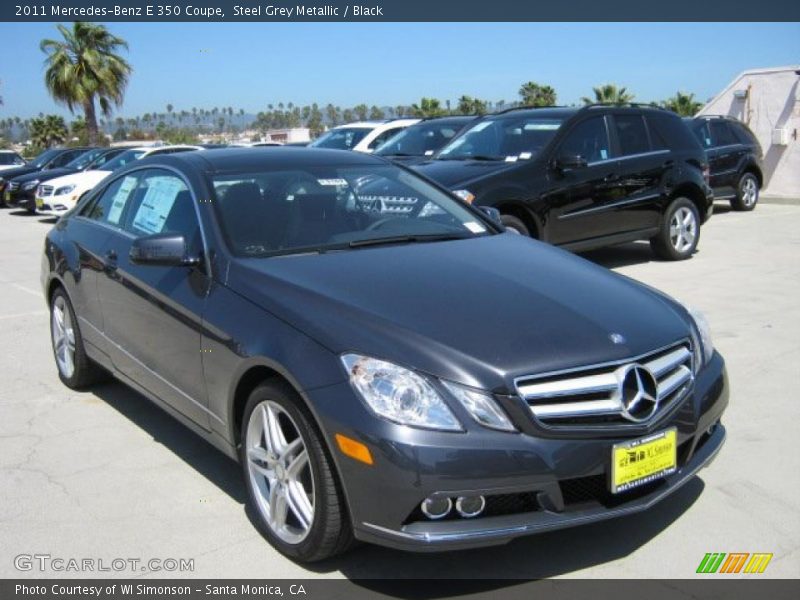 Steel Grey Metallic / Black 2011 Mercedes-Benz E 350 Coupe