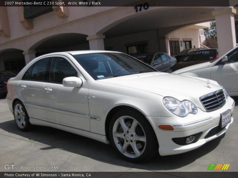 Arctic White / Black 2007 Mercedes-Benz C 230 Sport