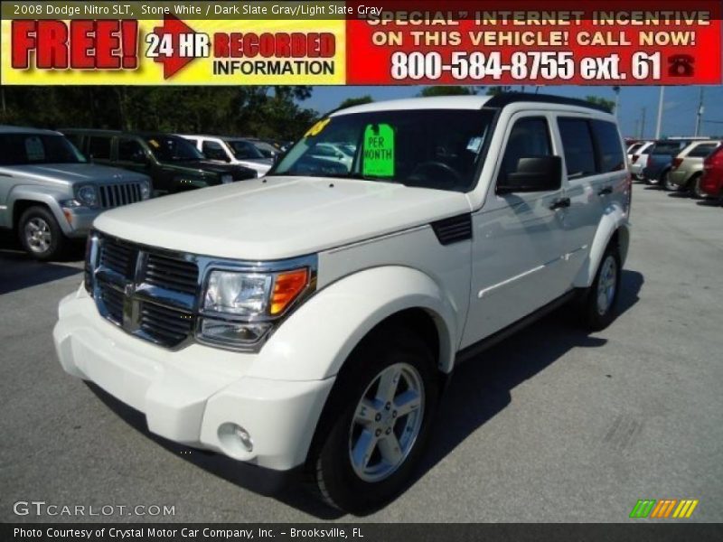 Stone White / Dark Slate Gray/Light Slate Gray 2008 Dodge Nitro SLT