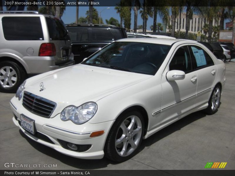Arctic White / Black 2007 Mercedes-Benz C 230 Sport