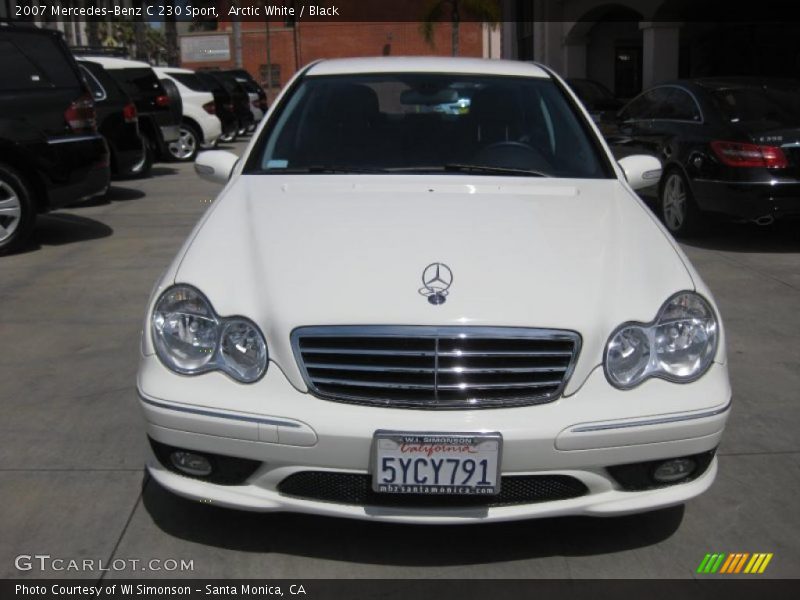 Arctic White / Black 2007 Mercedes-Benz C 230 Sport