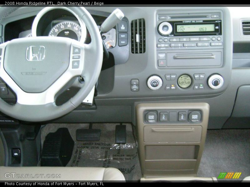 Dark Cherry Pearl / Beige 2008 Honda Ridgeline RTL