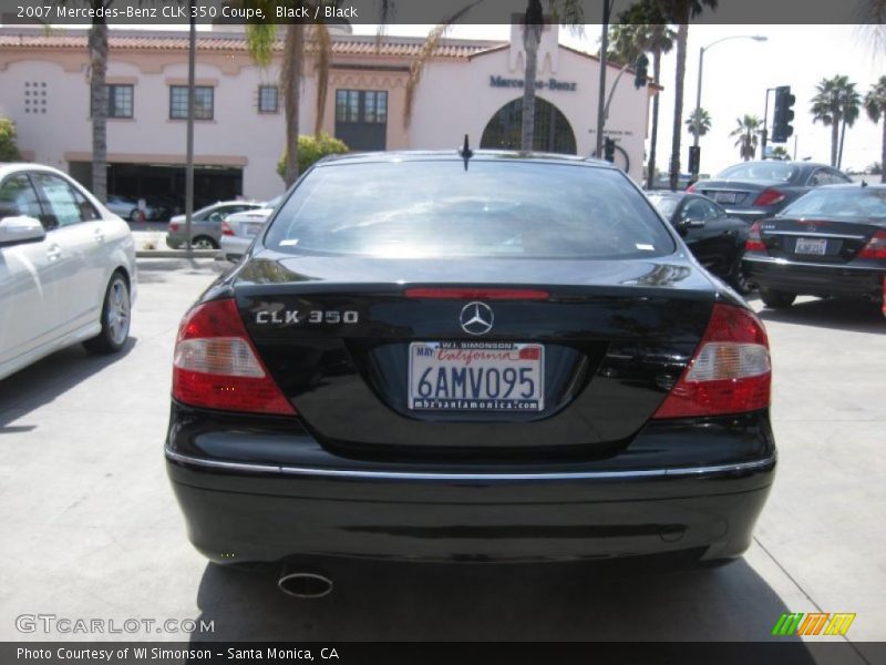 Black / Black 2007 Mercedes-Benz CLK 350 Coupe