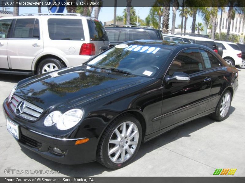 Black / Black 2007 Mercedes-Benz CLK 350 Coupe