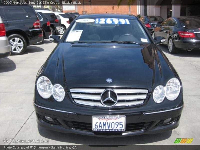 Black / Black 2007 Mercedes-Benz CLK 350 Coupe
