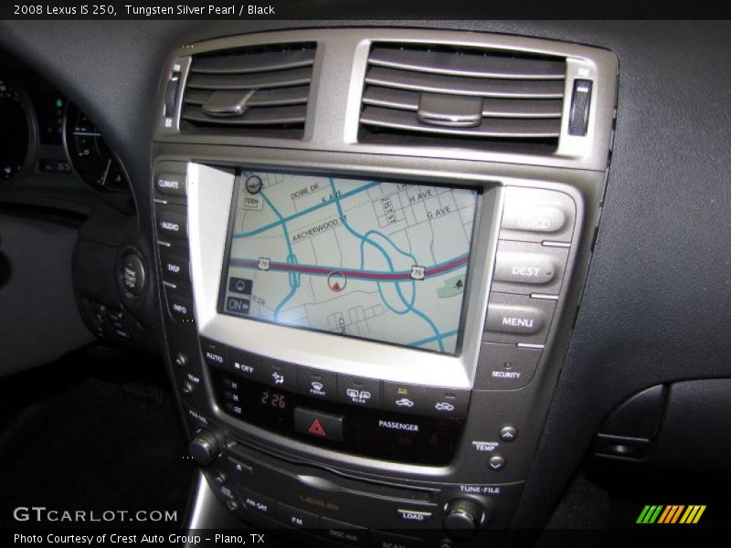 Tungsten Silver Pearl / Black 2008 Lexus IS 250