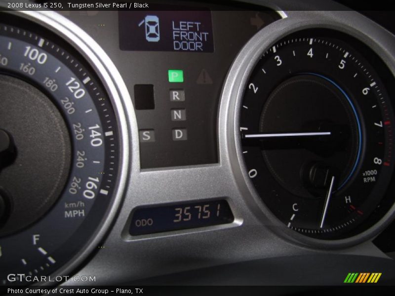 Tungsten Silver Pearl / Black 2008 Lexus IS 250