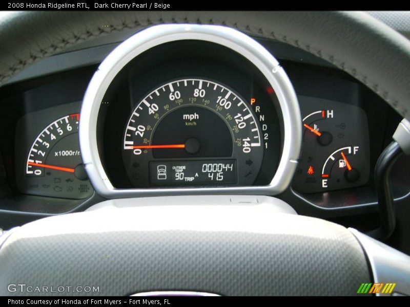 Dark Cherry Pearl / Beige 2008 Honda Ridgeline RTL