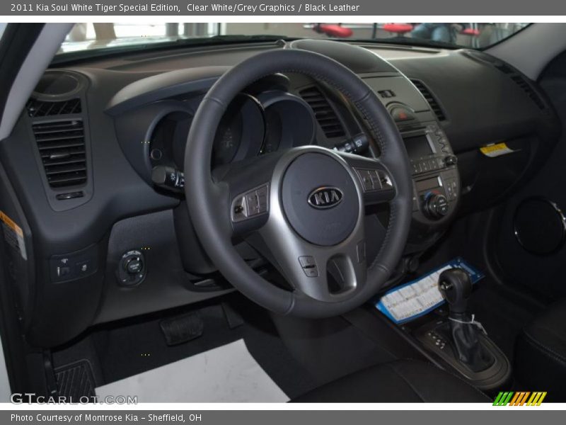 Clear White/Grey Graphics / Black Leather 2011 Kia Soul White Tiger Special Edition