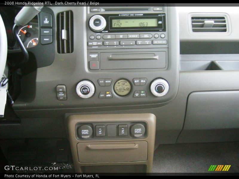 Dark Cherry Pearl / Beige 2008 Honda Ridgeline RTL