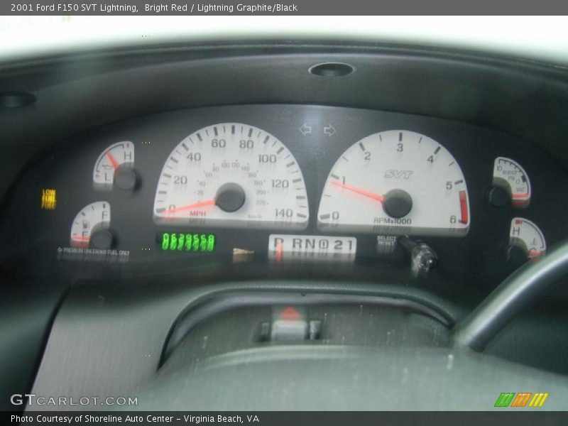 Bright Red / Lightning Graphite/Black 2001 Ford F150 SVT Lightning