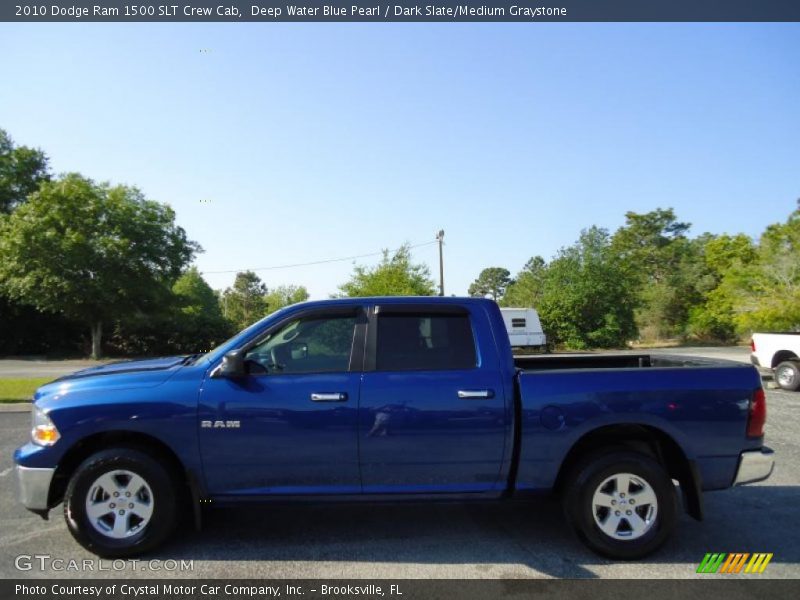 Deep Water Blue Pearl / Dark Slate/Medium Graystone 2010 Dodge Ram 1500 SLT Crew Cab