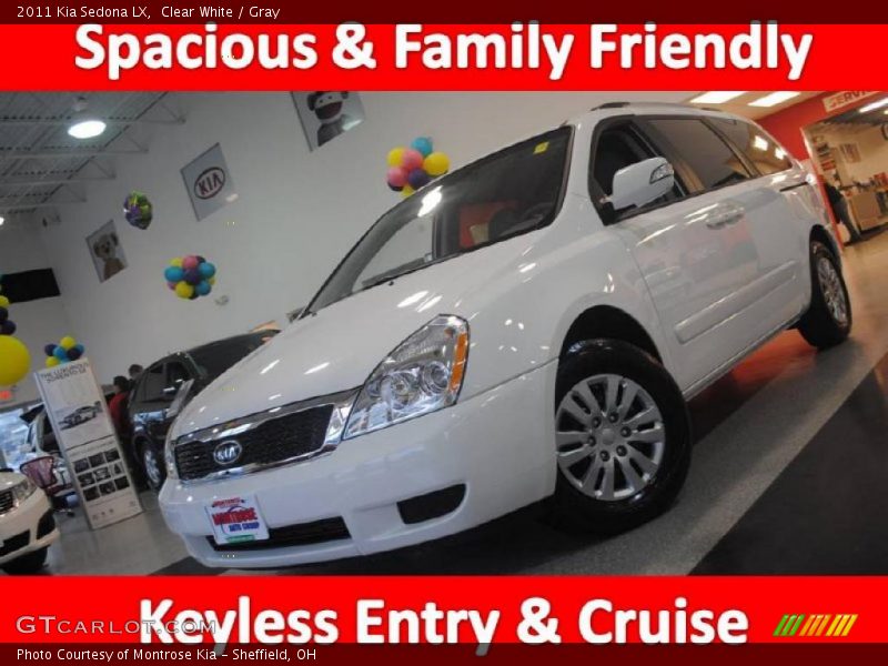 Clear White / Gray 2011 Kia Sedona LX