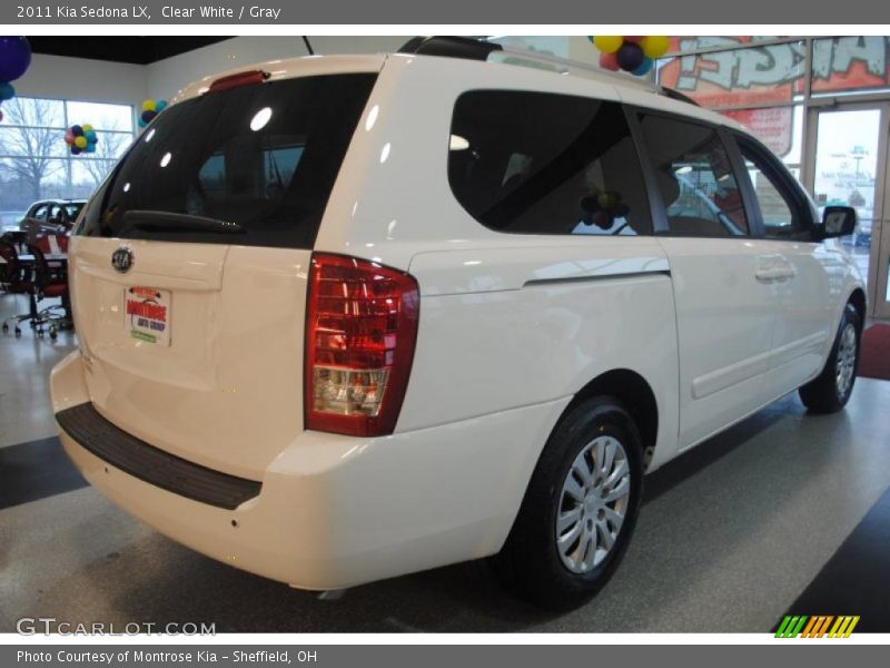 Clear White / Gray 2011 Kia Sedona LX