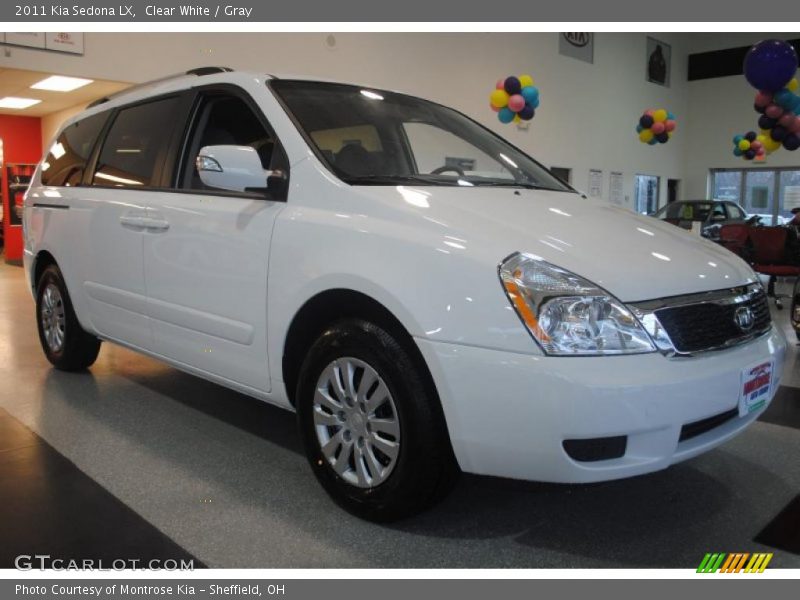 Clear White / Gray 2011 Kia Sedona LX